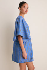 Blue Indigo Stripe Diane Dress