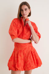 Lobster Jacquard Effie Bubble Mini Dress