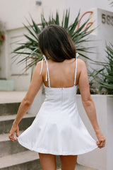 Freya White Flare Mini Dress
