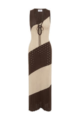Julie Maxi Dress - Sand/Chocolate