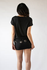 Drop Waist Western Belt Mini Dress