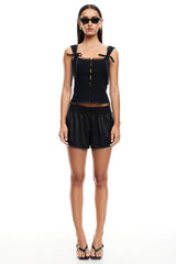 LIONESS Crystal Cami Top Onyx