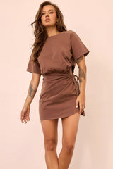 City Sunlight Mini Dress - Brown