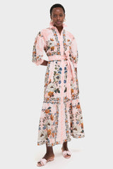 Magical Blossom Pink Bianca Linen Maxi Dress