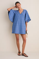 Blue Indigo Stripe Diane Dress
