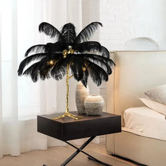 Palmera Feather Palm Tree Lamp – Luxury Tropical LED Floor & Table Lamp