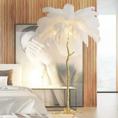 Palmera Feather Palm Tree Lamp – Luxury Tropical LED Floor & Table Lamp