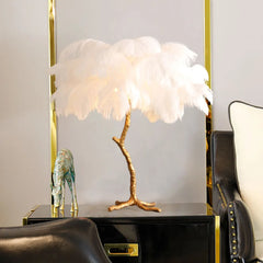 Palmera Feather Palm Tree Lamp – Luxury Tropical LED Floor & Table Lamp