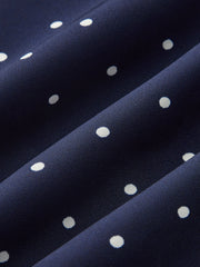 Keyhole Neckline Polka Dot Mini Dress