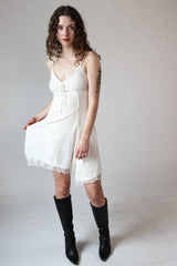 Floral Mesh Lace Hanky Hem Mini Dress