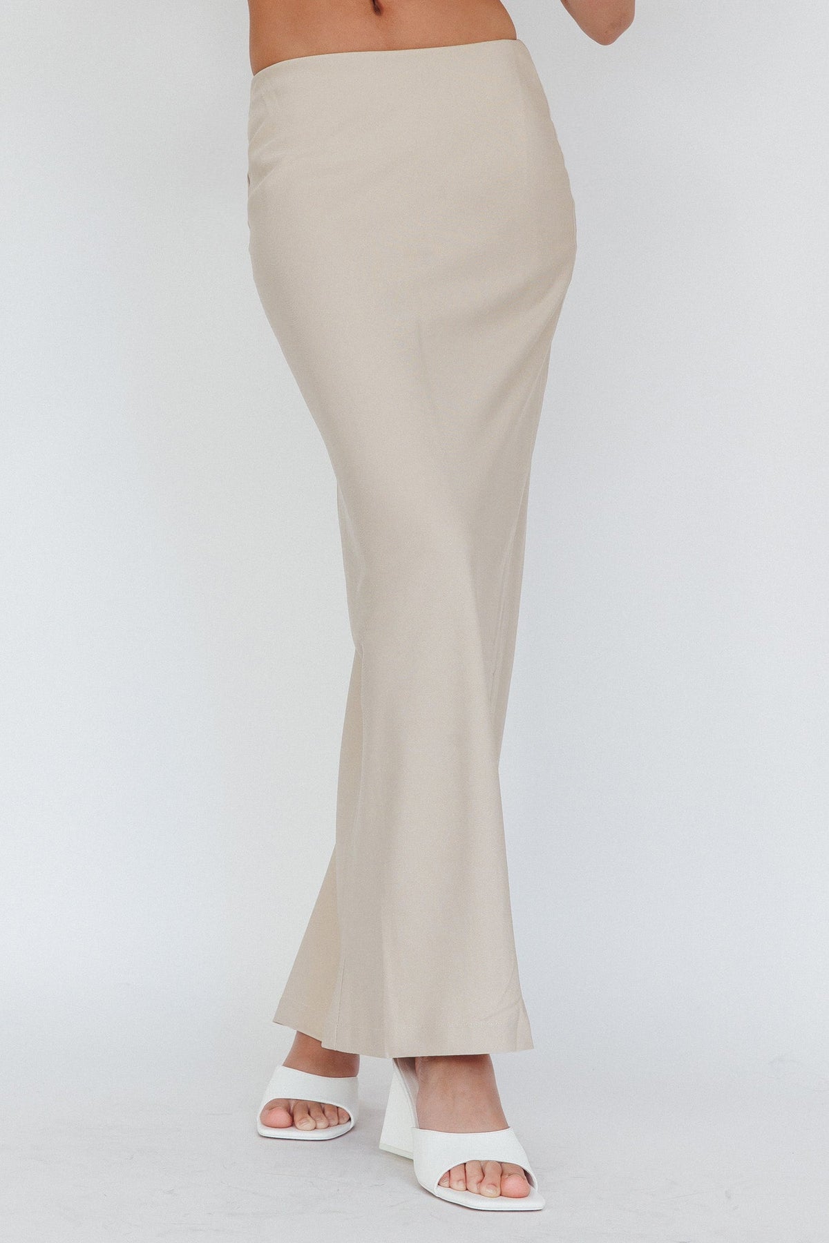 Valencia Flare Midi Skirt Oat
