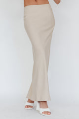 Valencia Flare Midi Skirt Oat