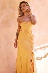 Frill All Up Maxi Dress - Sunset
