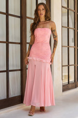 Sugar Reverie Lace Maxi Dress - Salmon